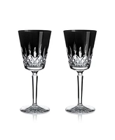 Waterford Lismore Black Medium Goblet 11.5 oz, Set of 2