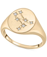 Wrapped Diamond Gemini Constellation Ring (1/20 ct. t.w.) in 10k Gold, Created for Macy's