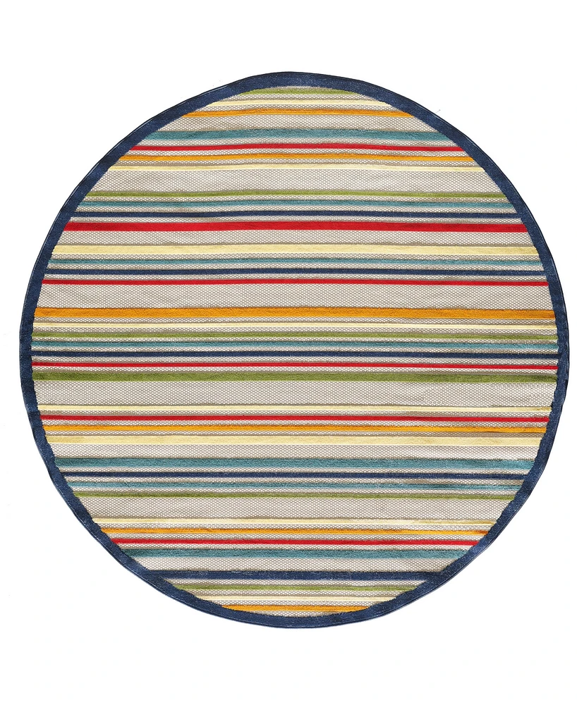 Kas Calla 7'10" x 7'10" Round Outdoor Area Rug
