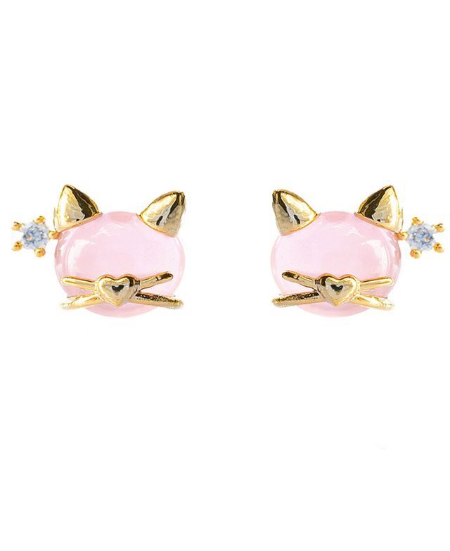 Girls Crew Kitty Kat Stud Earrings