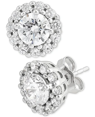 Grown With Love Igi Certified Lab Grown Diamond Halo Stud Earrings (2 ct. t.w.) in 14k White Gold