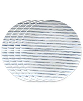 Noritake Hammock Stripes Coupe Dinner Plates, Set of 4