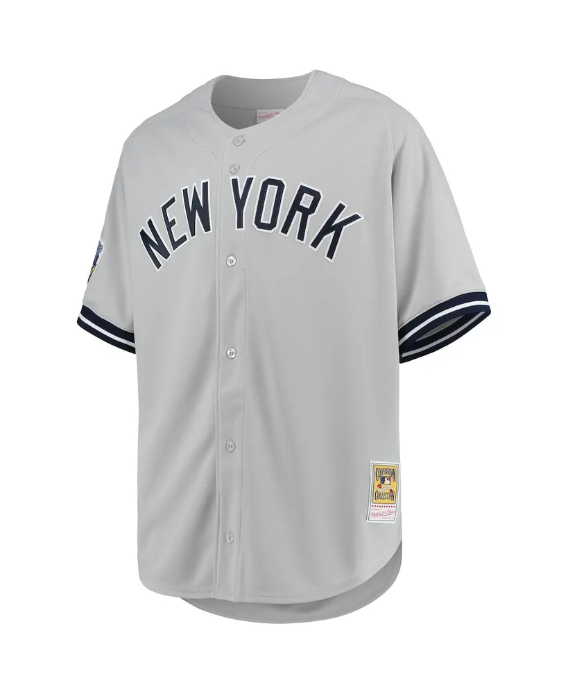 Men's Mitchell & Ness Derek Jeter Gray New York Yankees 1998 Cooperstown Collection Road Authentic Jersey