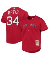 Men's Mitchell & Ness David Ortiz Red Boston Sox Cooperstown Collection Mesh Batting Practice Jersey