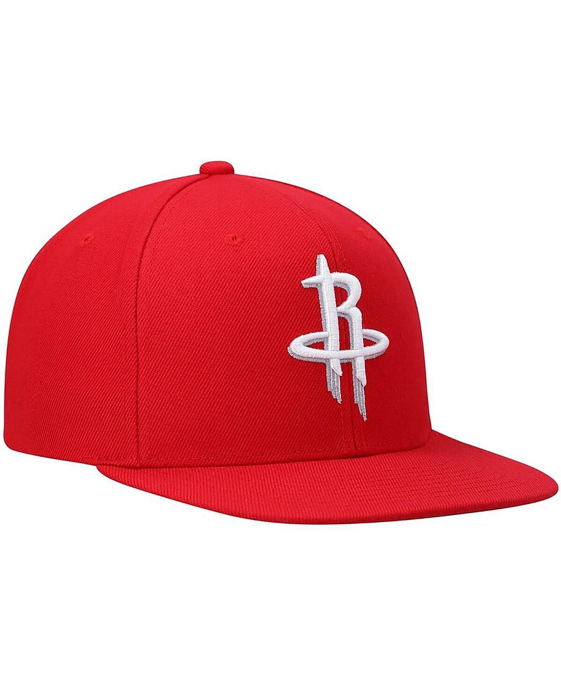 Men's Mitchell & Ness Red Houston Rockets Ground 2.0 Snapback Hat