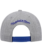 Men's Mitchell & Ness Heathered Gray New York Knicks Hardwood Classics Team 2.0 Snapback Hat