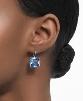 Swarovski Silver-Tone Millenia Square Cut Drop Earrings