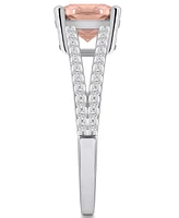 Macy's Morganite and Diamond Accent Ring 14K White Gold