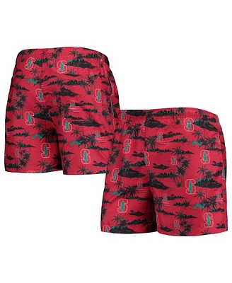 Men's Foco Cardinal Stanford Island Palm Swim Trunks