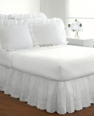 Fresh Ideas Ruffled Eyelet 14" Drop Bed Skirt, California King