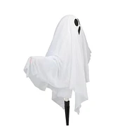 Lighted 3 Piece Ghost Halloween Lawn Stakes Set