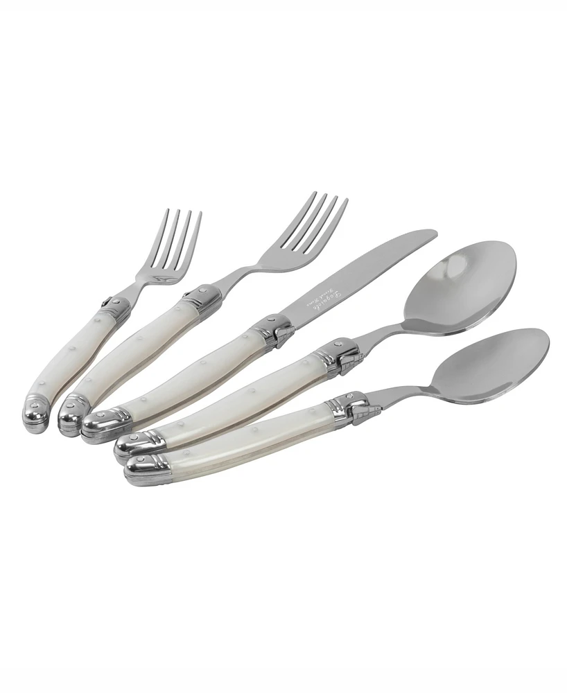 French Home Laguiole 20 Piece Stainless Steel Flatware Set, Service for 4