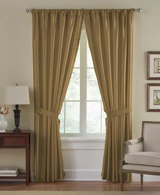 Elrene Home Fashions Versailles Faux Silk Blackout Window Curtain