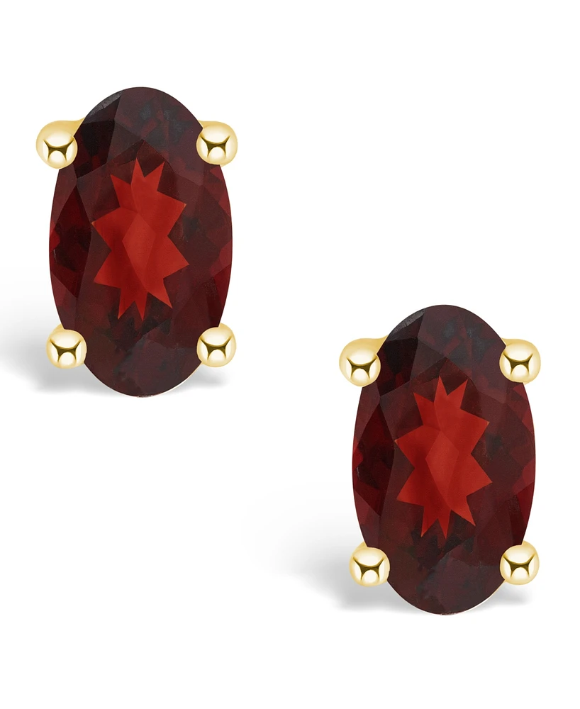 Garnet (1/2 ct. t.w.) Stud Earrings 14K White Gold or Yellow
