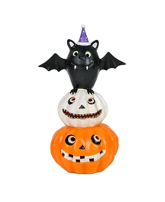 National Tree Company 22" Pre-Lit Bat Standing on Pumpkins