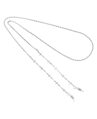 2028 Silver-Tone Cross Link Eyeglass Holder