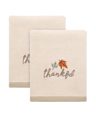 Avanti Grateful Patch Harvest Cotton 2-Pc. Hand Towel Set, 30" x 16"