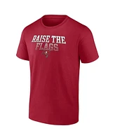 Men's Fanatics Red Tampa Bay Buccaneers Raise the Flags Heavy Hitter T-shirt