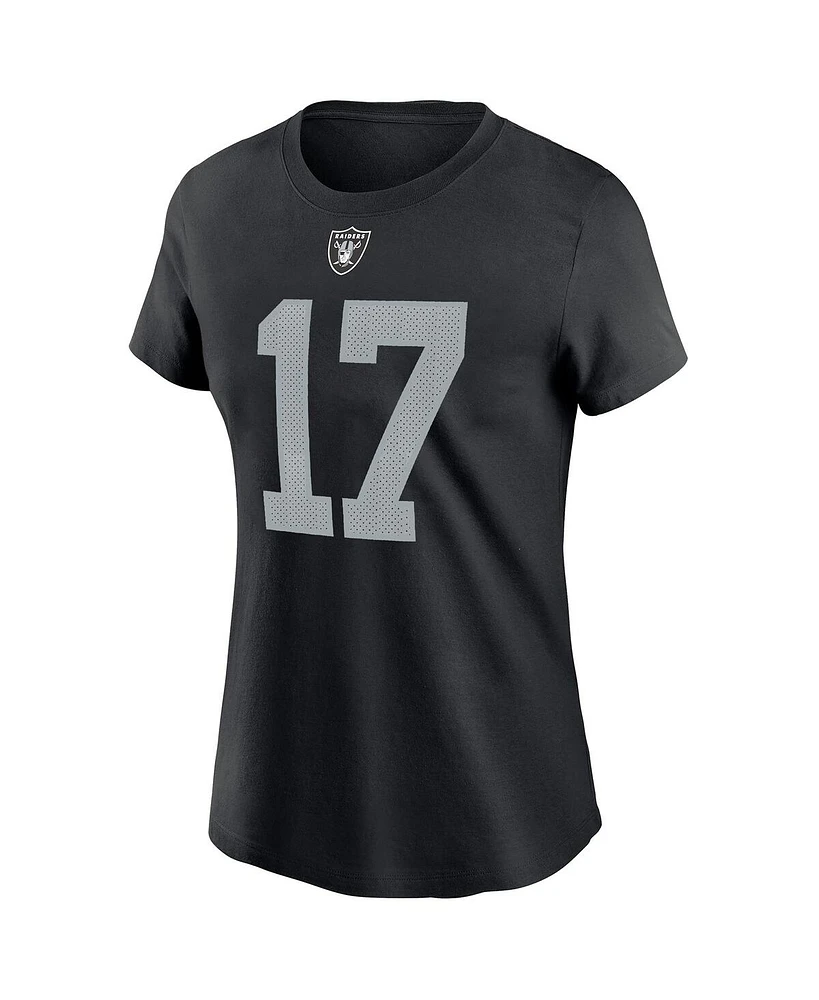 Women's Nike Davante Adams Black Las Vegas Raiders Player Name & Number T-shirt