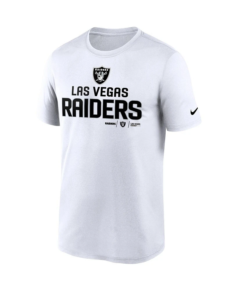 Men's Nike White Las Vegas Raiders Legend Community Performance T-shirt