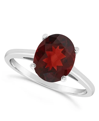 Macy's Garnet (3-1/10 ct. t.w.) Ring 14K White Gold