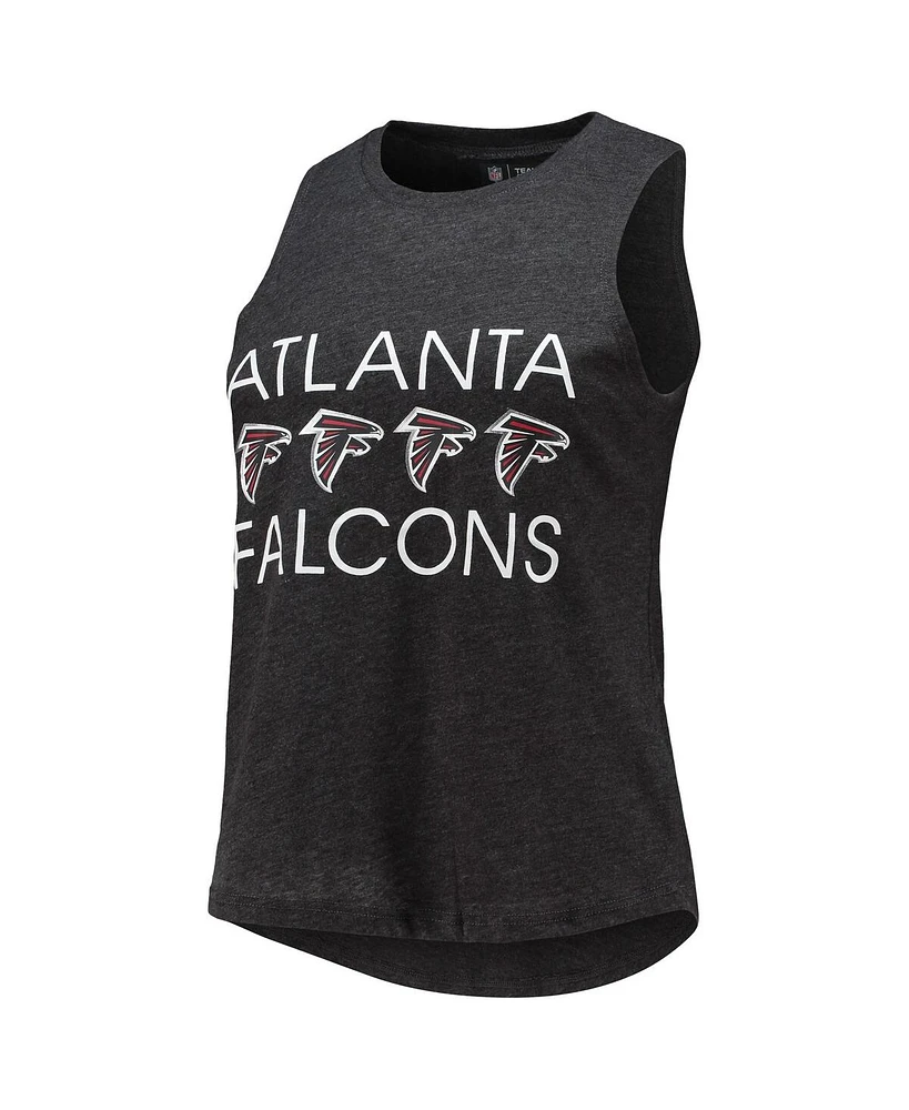 Women's Concepts Sport Red, Black Atlanta Falcons Muscle Tank Top and Pants Sleep Set