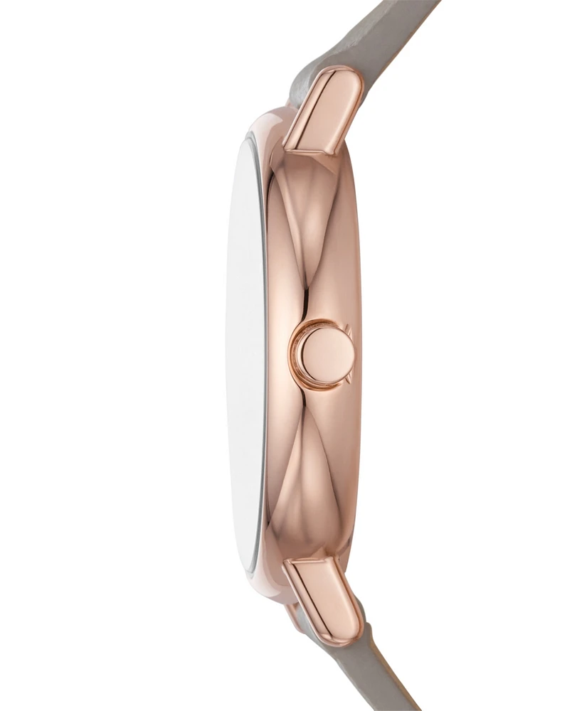 Skagen Women's Signatur Lille Sand Leather Strap Watch 30mm