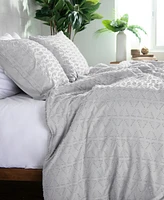 Southshore Fine Linens Dhara 3 Piece Textured Duvet Cover Set, Full/Queen