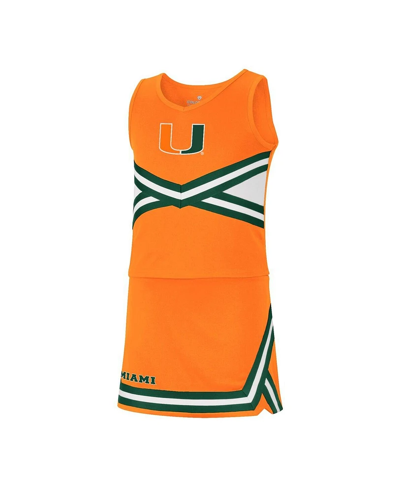 Big Girls Colosseum Orange Miami Hurricanes Carousel Cheerleader Set