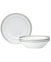 Noritake Crestwood Platinum Set of 4 Soup Bowls, Service For 4