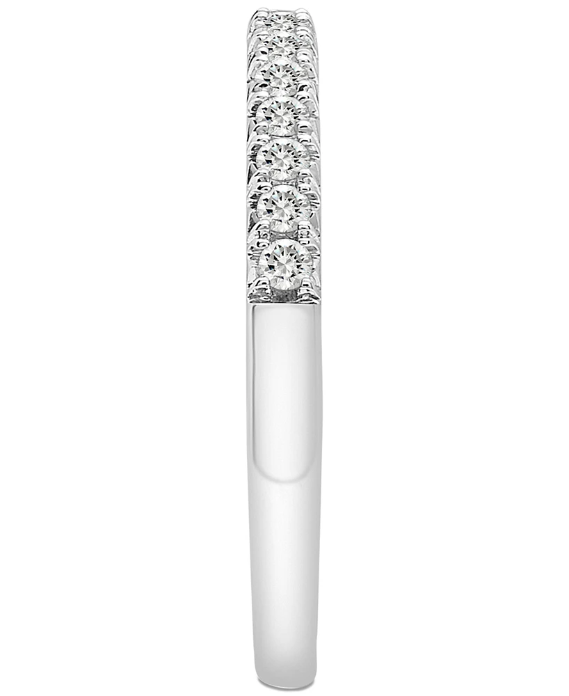 Diamond Half Circle Wedding Band (1/4 ct. t.w.) Platinum