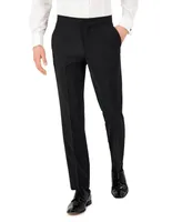 Hugo by Boss Men Unfinished Hem Modern-Fit Wool Blend Super Flex Stretch Tuxedo Pant