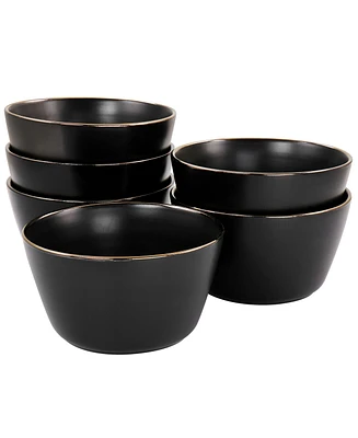 Elama Mateo Gold-Tone Cereal Bowls, Set of 6