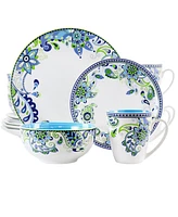 Elama Mandala Concord 16 Pc. Dinnerware Set, Service for 4