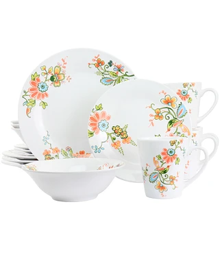 Elama Zoe 16 Pc. Dinnerware Set, Service for 4