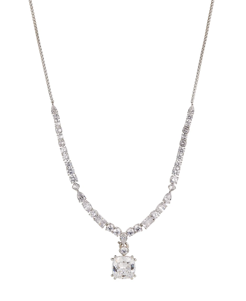Eliot Danori Statement Drop Necklace in Silver-Tone