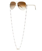 Ettika Women's 18k Gold Plated Imitation Pearl Moments Glasses Chain