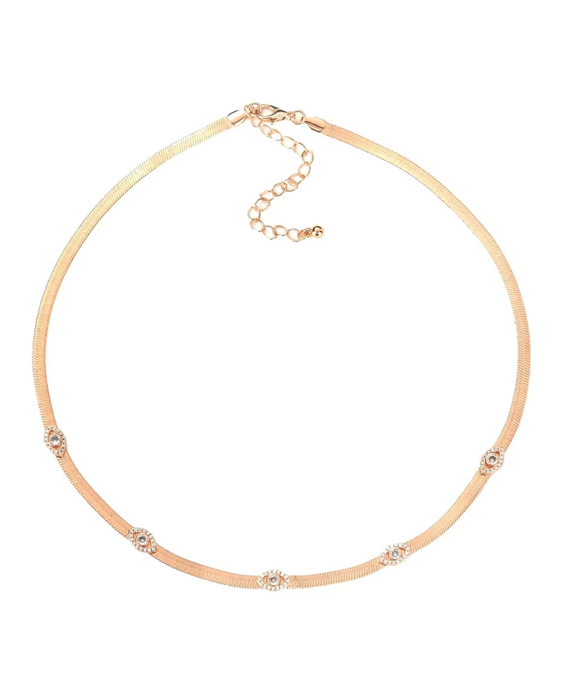 Nicole Miller Gold-Tone Chain Necklace with Rhinestones