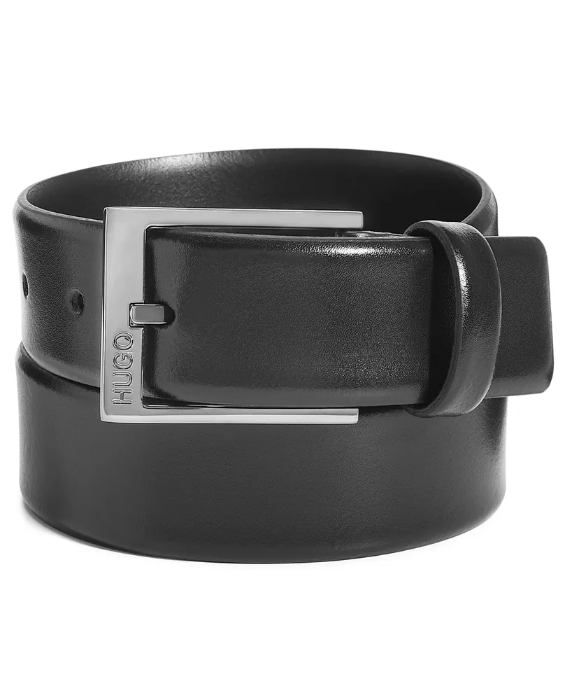 Hugo by Boss Men's Garney Plaque-Buckle Leather Dress Belt