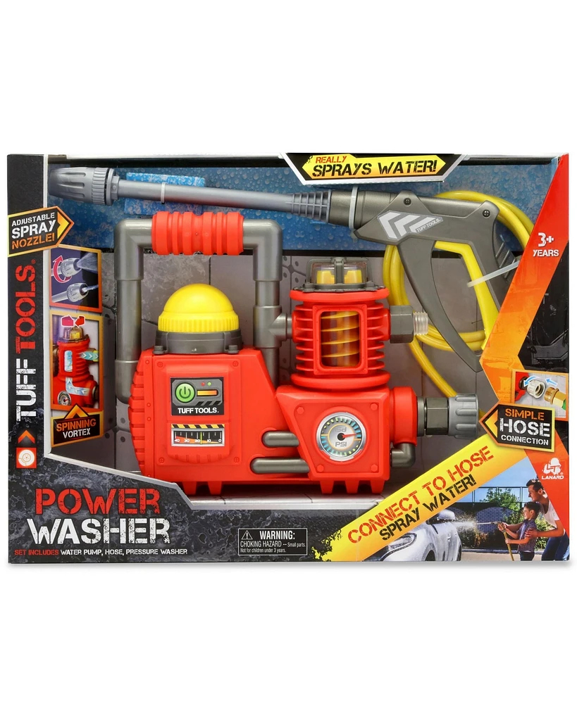 Tuff Tools Power Washer Kids Tool Toy Hose Connecting Sprays Water, Set of 3