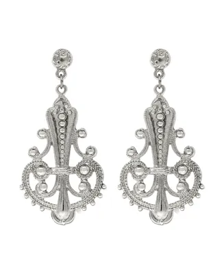 2028 Large Filigree Drop Post Earrings