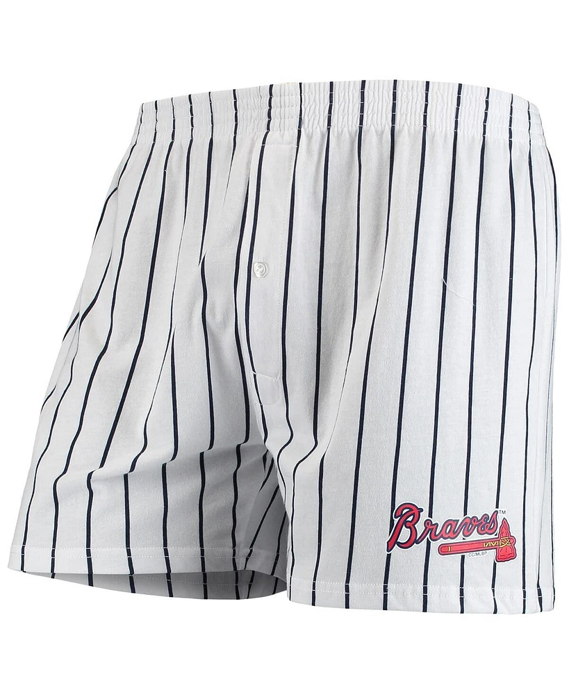Men's Concepts Sport White Atlanta Braves Vigor Boxer Shorts