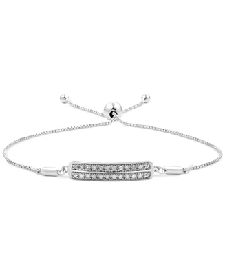 Diamond Bar Bolo Bracelet (1/6 ct. t.w.) in Sterling Silver