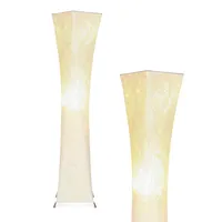 Brightech Harmony 54" Led Column Floor Lamp with Fabric Square Shade