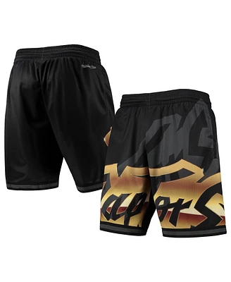 Men's Mitchell & Ness Black Toronto Raptors Big Face 4.0 Fashion Shorts