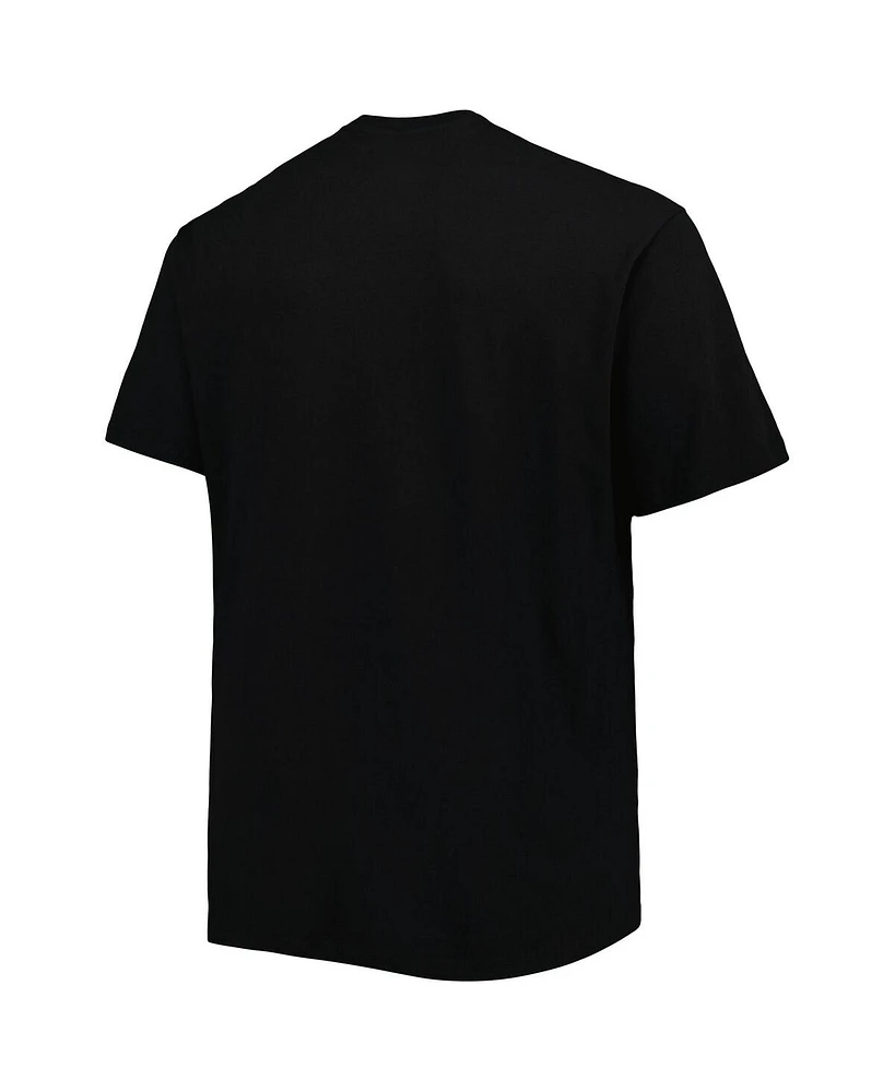 Men's Black Brooklyn Nets Big and Tall Heart Soul T-shirt