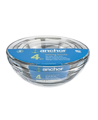 Anchor Hocking 4-Pc. Glass Nesting Mixing Bowl Set