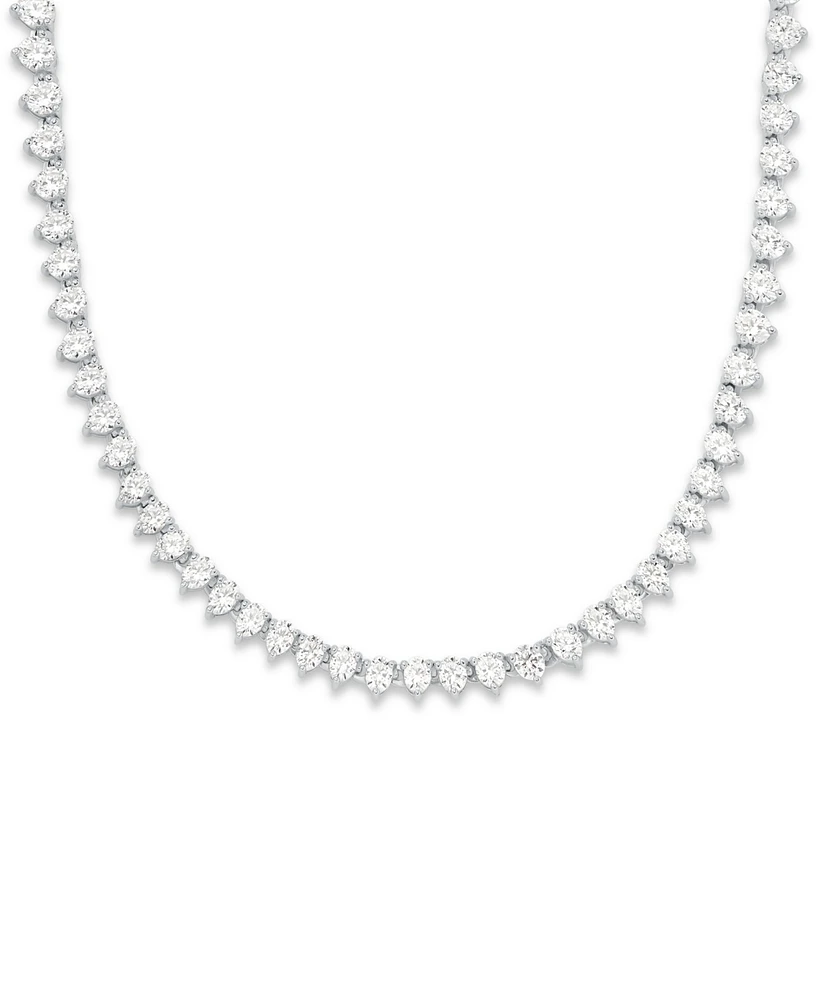 Michael Kors Sterling Silver Tennis Necklace