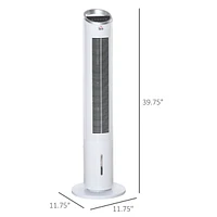 Homcom Portable Air Cooler, Evaporative Ice Cooling Fan Humidifier Unit w/ Rc