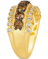 Le Vian Chocolate Diamond (1-1/4 ct. t.w.) & Nude (1/3 Multirow Ring 14k Gold (Also Available Rose or White Gold)